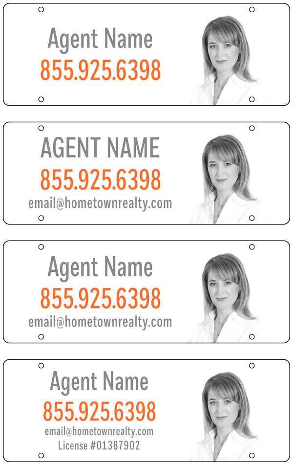 Agent Photo Sign Rider, 8h x 22w, 3mm Aluminum Composite