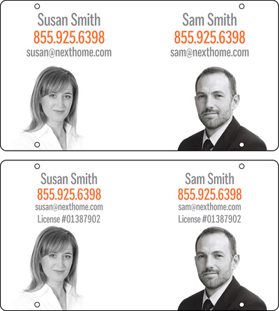 Agent Photo Sign Rider, 12h x 22w, 3mm Aluminum Composite