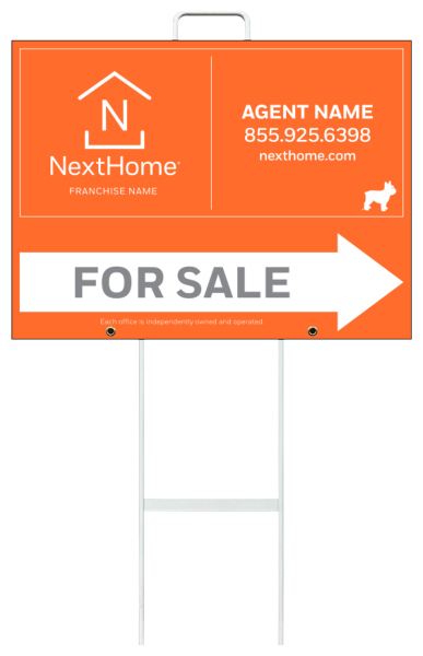 Grab and Go Agent For Sale Sign Panel Unit, 18h x 24w, 4mm Corrugated