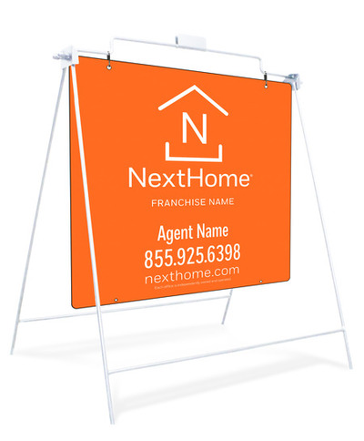 White Swinging A-Frame and Sign Panel Unit, 24h x 24w, PVC