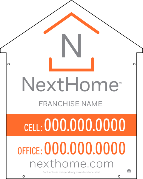 House Shape Sign Panel DF, 30h x 24w, 3mm Aluminum Composite