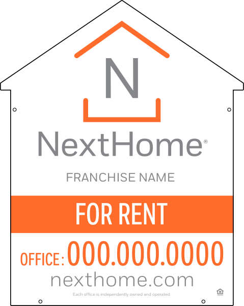 House Shape Sign Panel DF, 30h x 24w, 3mm Aluminum Composite