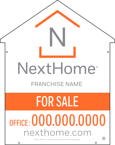 House Shape Sign Panel DF, 30h x 24w, 3mm Aluminum Composite