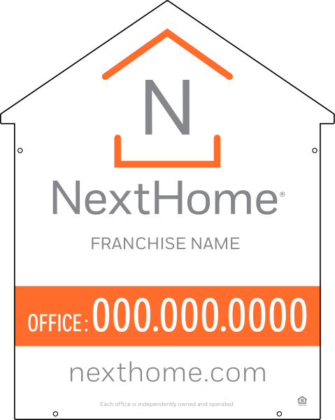 House Shape Sign Panel DF, 30h x 24w, 3mm Aluminum Composite