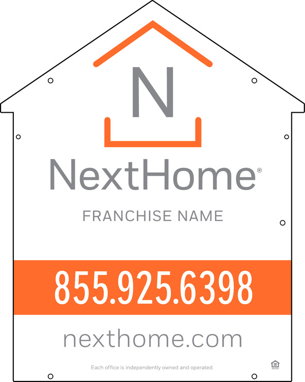 Reflective Universal House Shape Sign Panel DF, 30h x 24w, 3mm Aluminum Composite