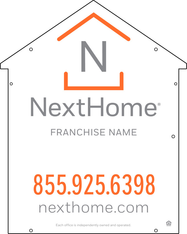 Universal House Shape Sign Panel DF, 30h x 24w, 3mm Aluminum Composite