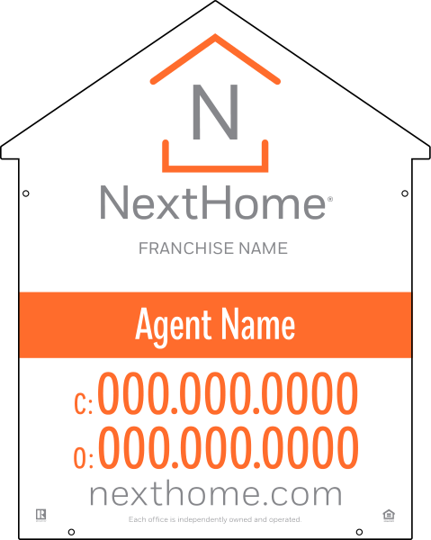 House Shape Sign Panel DF, 30h x 24w, 3mm Aluminum Composite