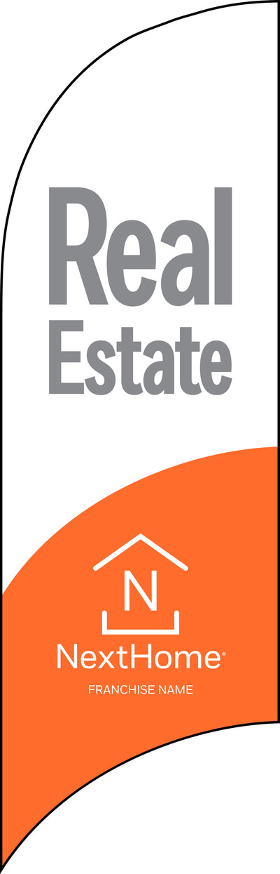 Real Estate Feather Flag Only, 7-Foot- Printed on both sides