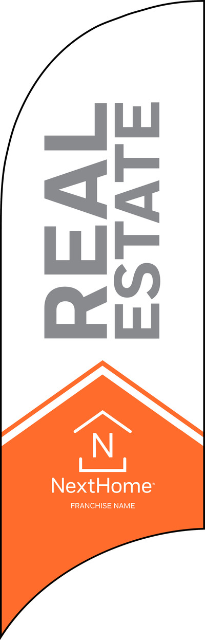 Real Estate Feather Flag Only, 7-Foot- Printed on both sides