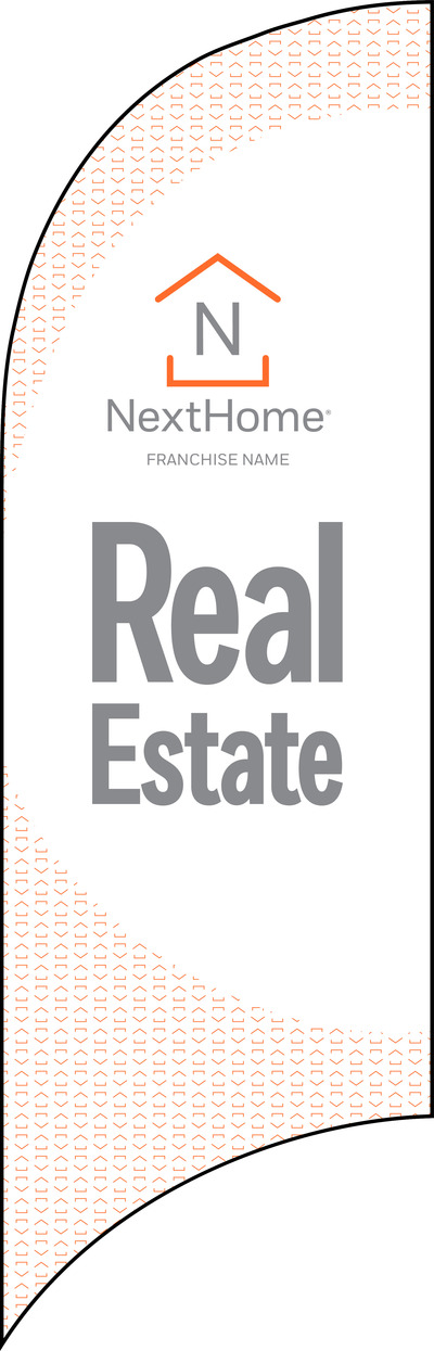 Real Estate Feather Flag Only, 7-Foot- Printed on both sides