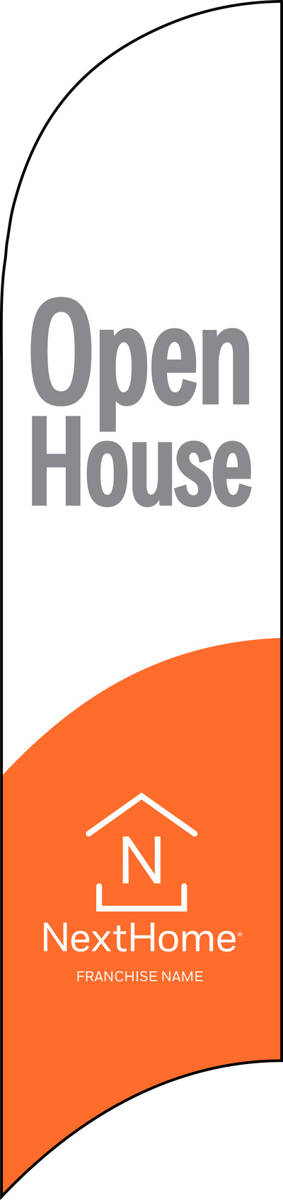 Open House Feather Flag Only, 10-Foot- Printed on both sides