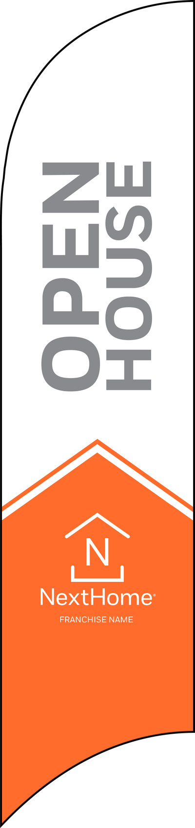 Open House Feather Flag Only, 10-Foot- Printed on both sides