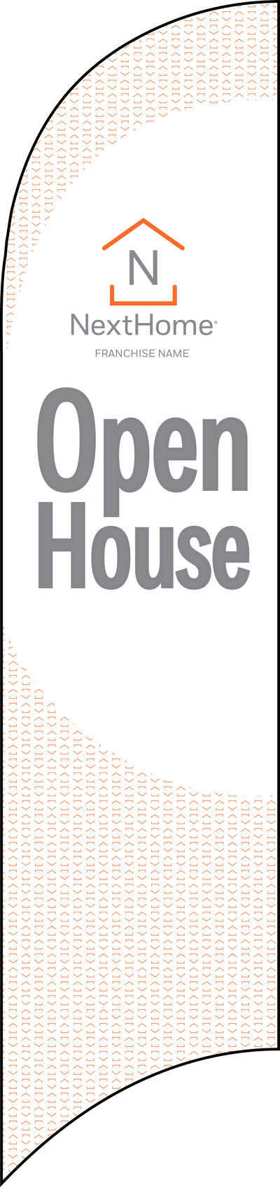 Open House Feather Flag Only, 10-Foot- Printed on both sides
