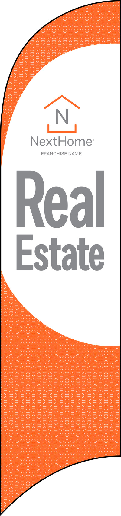 Real Estate Feather Flag Only, 10-Foot- Printed on both sides