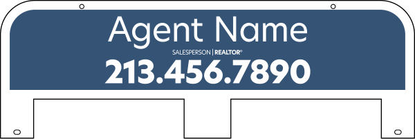 Agent Name Sign Tab Rides, 6h x 24w, .090 Poly