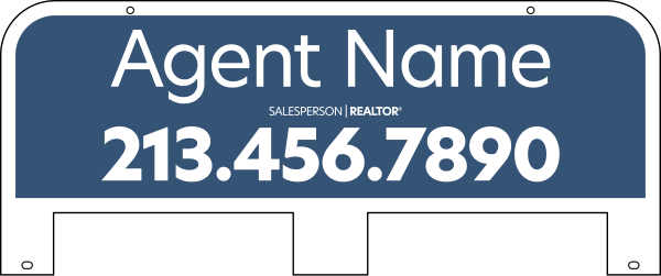 Agent Name Sign Tab Rides, 8h x 24w, .150 Poly