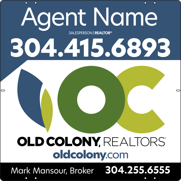 Agent Sign Panel, 24h x 24w, Steel