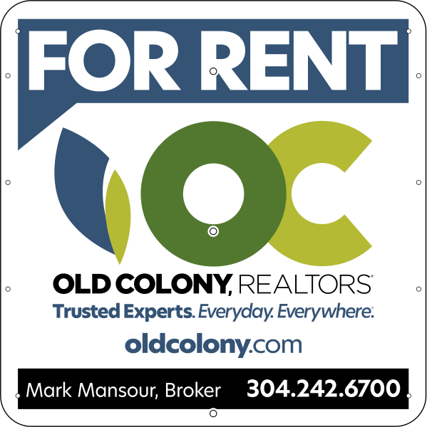 Foldover For Rent Sign Panel, 24h x 24w .050 Poly