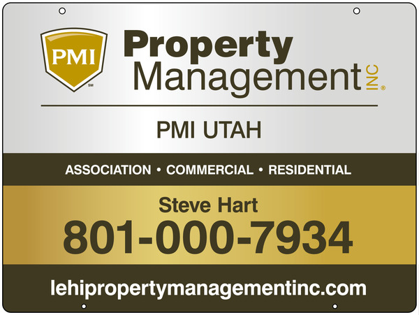 Hanging Sign Agent Panel , 18h x 24w, Steel