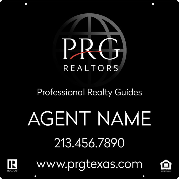 Hanging Agent Name Sign Panel, 24h x 24w, Steel