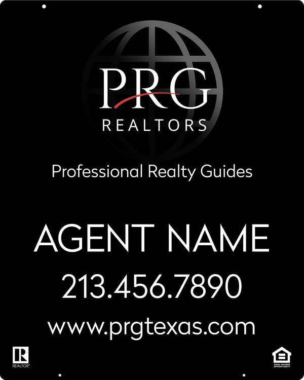 Hanging Agent Name Sign Panel, 30h x 24w, Steel