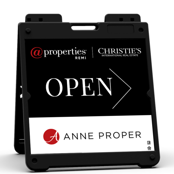 Heavy Duty Plastic A-Frame and Open w Logo Sign Panel Unit, 20h x 20w, Aluminum Composite