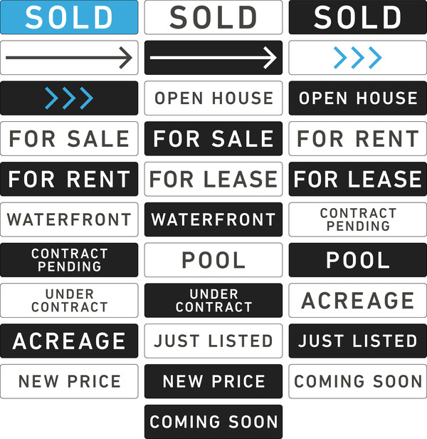 Message Sign Riders, 6h x 24w, 3MM Aluminum Composite - No Holes