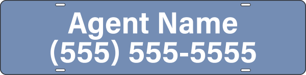 Agent Name Sign Rider, 6h x 24w, Steel