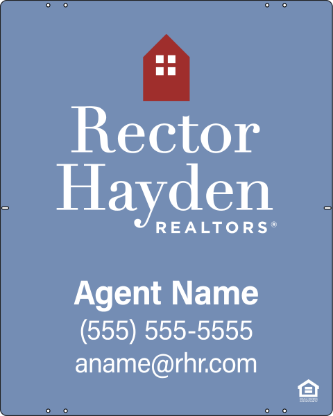 Agent Name Sign Panel, 30h x 24w, Steel