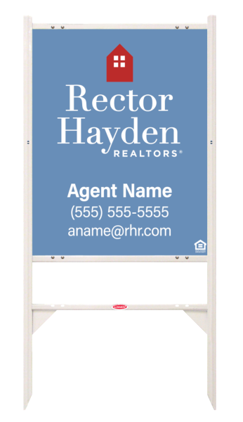 Angle Iron Frame and Agent Name Sign Panel Unit, 30h x 24w, Steel