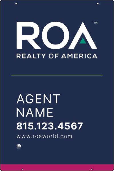 Agent Hanging Sign Panel, 36h x 24w, 3mm Aluminum Composite