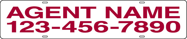 Agent Name Sign Rider, 6h x 28w