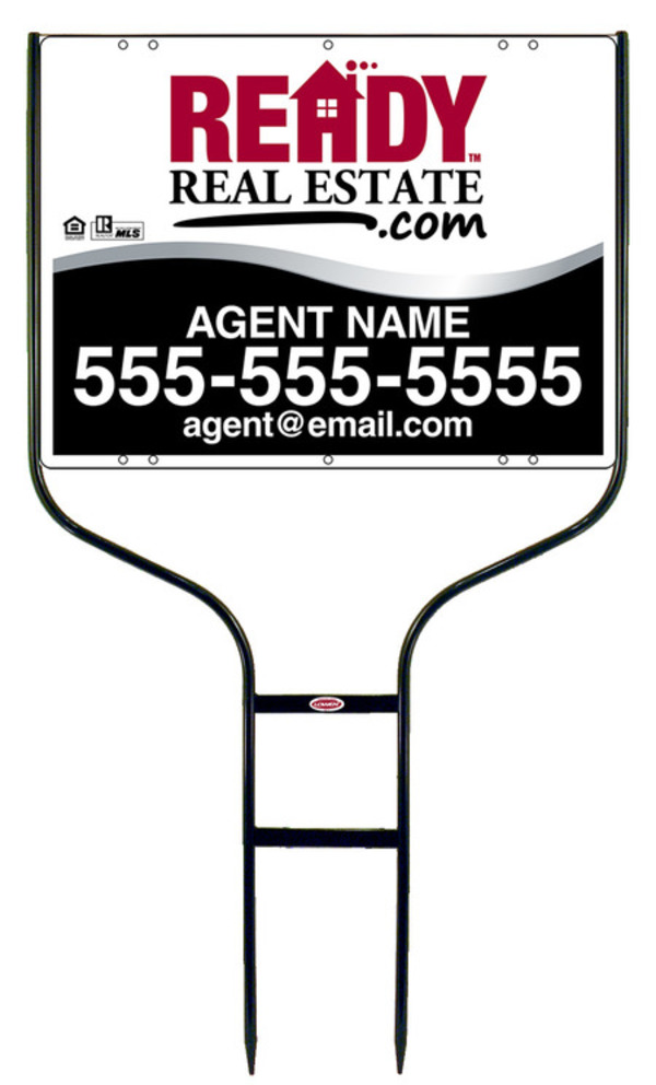 Round Rod Frame and Sign Panel Unit, 18h x 24w
