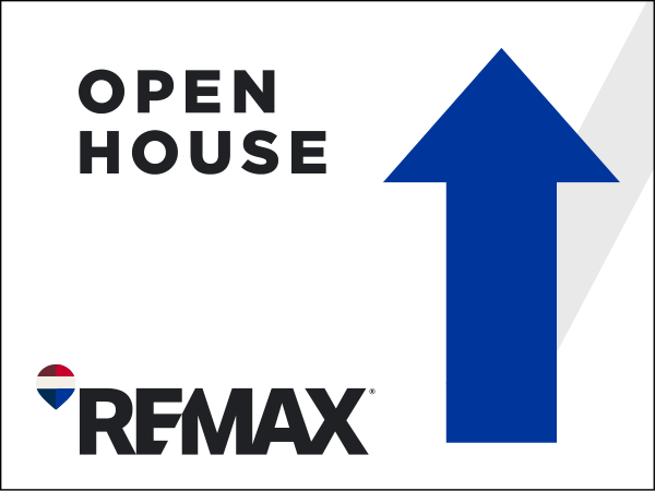 Directional Open House SF Sign Panel, 18h x 24w, 4mm corrugated plastic