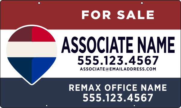 Hanging Associate Name Panel, 18h x 30w, 3mm Aluminum Composite