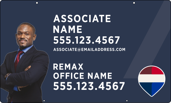 Hanging Associate Name w Cut Out Photo Sign Panel, 18h x 30w, 3mm Aluminum Composite