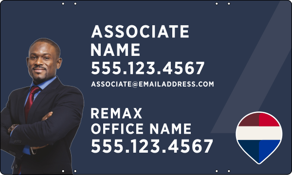 Associate Name w Cut Out Photo Sign Panel, 18h x 30w, Steel