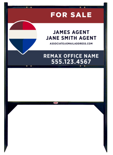 Angle Iron Frame and Associate Name w Team Name Sign Panel Unit, 18h x 30w, Steel