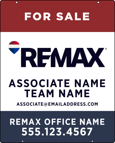 Reflective Hanging Associate Name, Team Name Sign Panel, 30h x 24w, 3mm Aluminum Composite