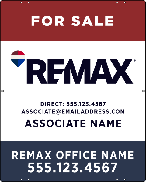 Associate Name w Direct Phone Number Sign Panel, 30h x 24w, Steel