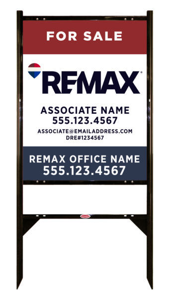 Angle Iron Frame and Associate Name w License Number Sign Panel Unit, 30h x 24w, Steel