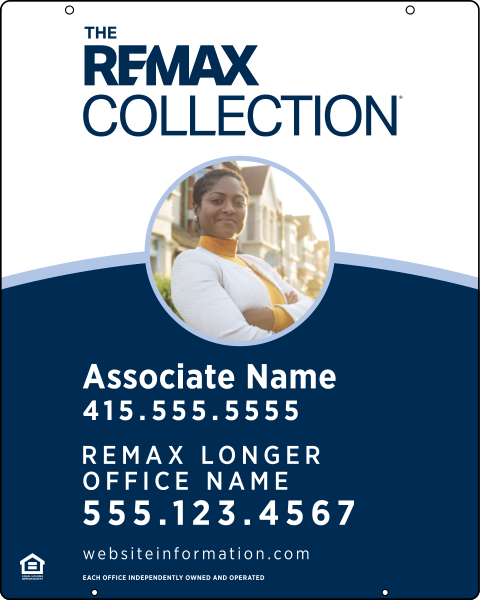 Collection Associate Name w Photo Hanging Sign Panel,  30h x 24w, Steel