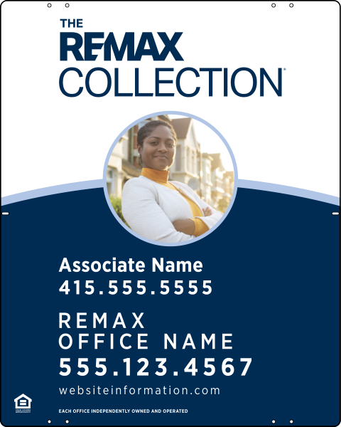 Collection Associate Name w Photo Sign Panel, 30h x 24w, Steel