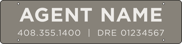 Agent Hanging Sign Rider, 6h x 24w, 3mm Aluminum Composite