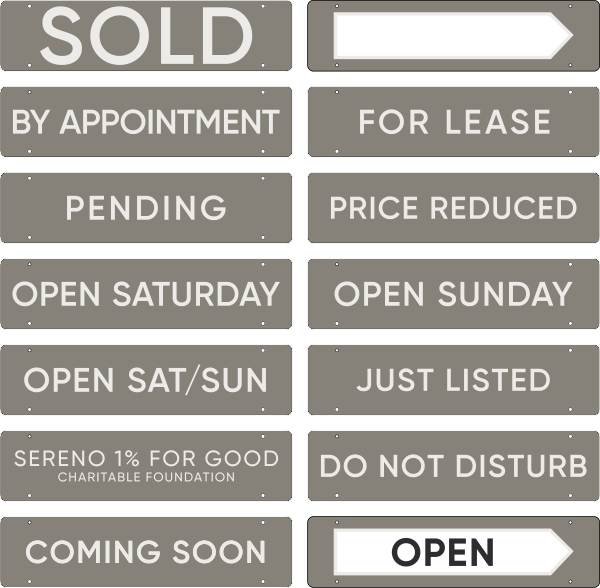 Message Hanging Sign Riders, 6h x 24w, 3MM Aluminum Composite