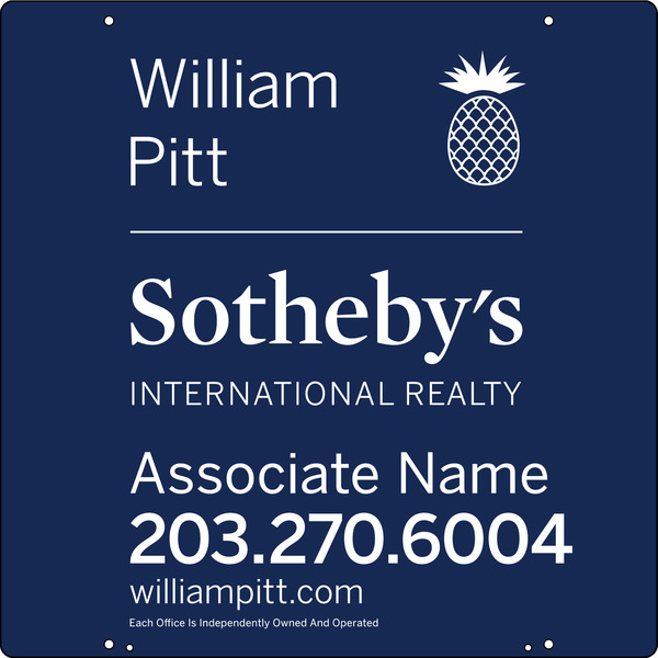 real estate hanging sign panel with grommets, 20ga steel 24h x 24w