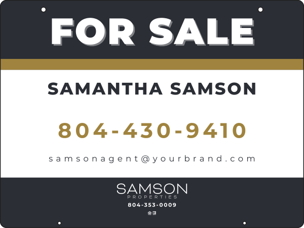 Hanging Agent For Sale Sign Panel, 18h x 24w, 3mm aluminum composite