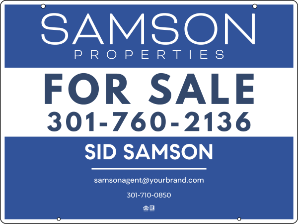 Hanging Agent For Sale Sign Panel, 18h x 24w, 24 gauge steel
