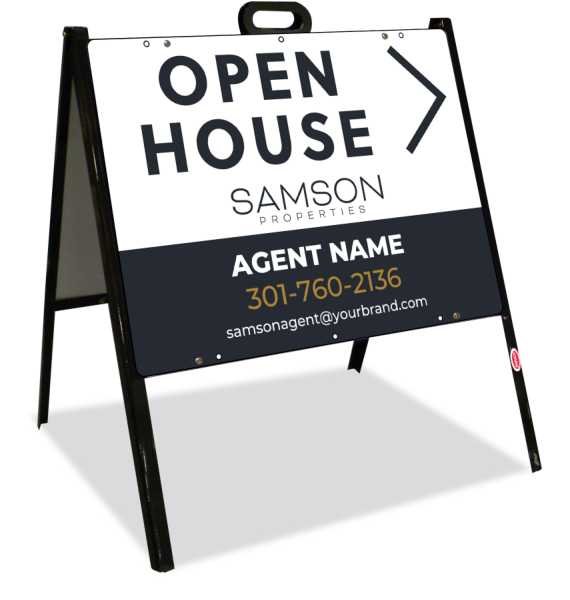 A-frame and Agent Open House Sign Panel Unit, 18h x 24w, 24 gauge steel