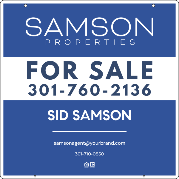 Hanging Agent For Sale Sign Panel, 24h x 24w, 3mm aluminum composite
